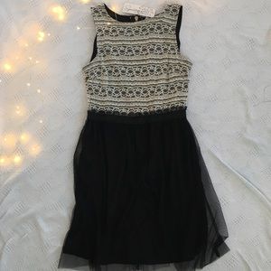 Black dress w/ white lace at top (NEW)